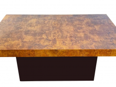 Milo Baughman Large Mid Century Modern Burl Wood Dining Table attributed to Milo Baughman - 2851734