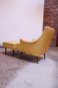 Milo Baughman Leather and Walnut Milo Baughman for James Inc Lounge Chair and Ottoman - 1889444