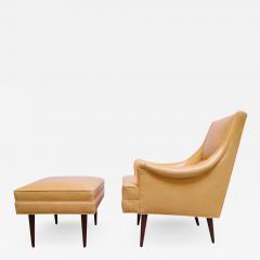 Milo Baughman Leather and Walnut Milo Baughman for James Inc Lounge Chair and Ottoman - 1892135