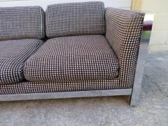 Milo Baughman Lovely Chunky Chrome Milo Baughman Style Mid Century Modern Sofa - 1222574