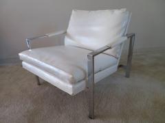 Milo Baughman Lovely Milo Baughman Chrome Flatbar Lounge Chair Mid Century Modern - 1200083