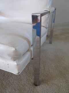 Milo Baughman Lovely Milo Baughman Chrome Flatbar Lounge Chair Mid Century Modern - 1200086
