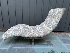 Milo Baughman Lovely Milo Baughman style Chrome Wave Chaise Lounge Mid Century Modern - 4429133