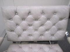 Milo Baughman Lovely Pair of Milo Baughman Thayer Coggin Tufted Chrome Lounge Chairs - 1200191