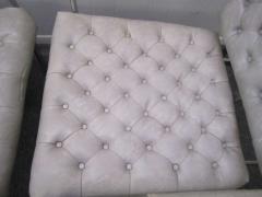 Milo Baughman Lovely Pair of Milo Baughman Thayer Coggin Tufted Chrome Lounge Chairs - 1200194