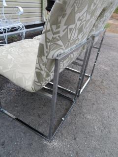 Milo Baughman Lovely Set 6 Milo Baughman for Thayer Coggin Chrome Dining Chairs - 1333059