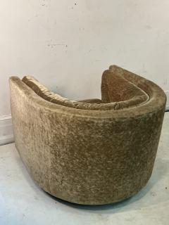 Milo Baughman MODERN LARGE SCALE CRUSHED VELVET SWIVEL CHAIRS BY MILO BAUGHMAN - 3328820