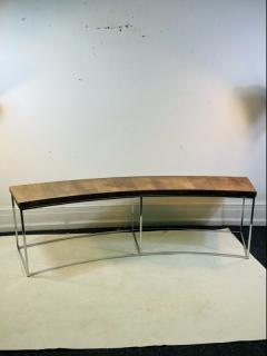 Milo Baughman MODERN ROSEWOOD AND CHROME DEMILUNE BENCH BY MILO BAUGHMAN - 2018454