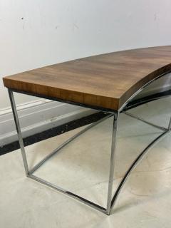 Milo Baughman MODERN ROSEWOOD AND CHROME DEMILUNE BENCH BY MILO BAUGHMAN - 2018461