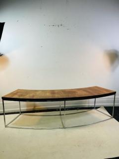 Milo Baughman MODERN ROSEWOOD AND CHROME DEMILUNE BENCH BY MILO BAUGHMAN - 2018464