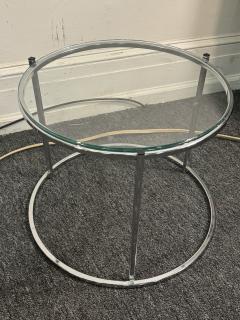 Milo Baughman MODERN ROUND CHROME AND GLASS SIDE TABLES BY MILO BAUGHMAN - 4105089