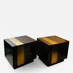 Milo Baughman MODERNIST BURLWOOD LAMINATE AND BRASS DESIGN TABLES - 2833074