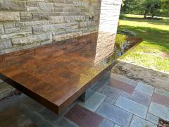 Milo Baughman Magnificent Milo Baughman Burl Chrome Dining Table Mid Century Modern - 4429028