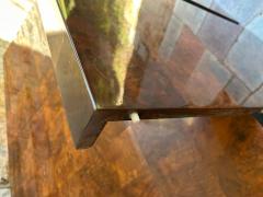 Milo Baughman Magnificent Milo Baughman Burl Chrome Dining Table Mid Century Modern - 4429100