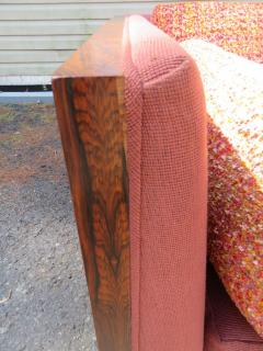 Milo Baughman Magnificent Milo Baughman Rosewood Case Sofa Brass Base Mid Century Modern - 3060972
