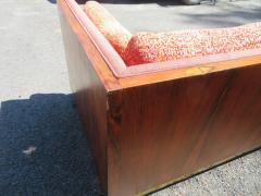 Milo Baughman Magnificent Milo Baughman Rosewood Case Sofa Brass Base Mid Century Modern - 3061012