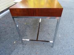 Milo Baughman Marvelous Milo Baughman Style Rosewood Chrome Desk Mid Century Modern - 3031756