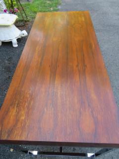 Milo Baughman Marvelous Milo Baughman Style Rosewood Chrome Desk Mid Century Modern - 3031784