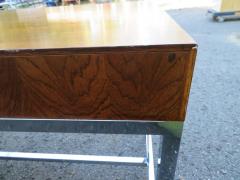 Milo Baughman Marvelous Milo Baughman Style Rosewood Chrome Desk Mid Century Modern - 3031832