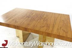Milo Baughman Mid Century Brazilian Rosewood and Brass Expanding Dining Table with 1 Leaf - 3219951
