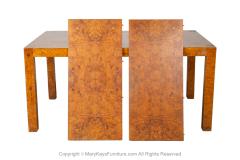 Milo Baughman Mid Century Burl Wood Parsons Dining Table in the Style of Milo Baughman - 3868923