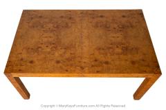 Milo Baughman Mid Century Burl Wood Parsons Dining Table in the Style of Milo Baughman - 3868924