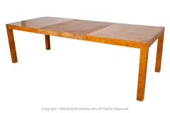 Milo Baughman Mid Century Burl Wood Parsons Dining Table in the Style of Milo Baughman - 3868925