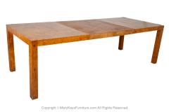 Milo Baughman Mid Century Burl Wood Parsons Dining Table in the Style of Milo Baughman - 3868927