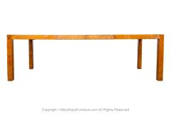 Milo Baughman Mid Century Burl Wood Parsons Dining Table in the Style of Milo Baughman - 3868930