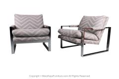 Milo Baughman Mid Century Chrome Lounge Chairs Milo Baughman style Pair - 3032987