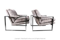 Milo Baughman Mid Century Chrome Lounge Chairs Milo Baughman style Pair - 3032992