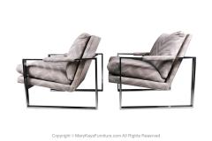 Milo Baughman Mid Century Chrome Lounge Chairs Milo Baughman style Pair - 3032995