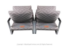 Milo Baughman Mid Century Chrome Lounge Chairs Milo Baughman style Pair - 3032999