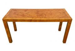 Milo Baughman Mid Century Modern Burl Parsons Console Table Sofa Table or Low Profile Desk - 3708576