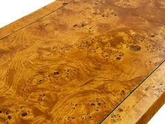 Milo Baughman Mid Century Modern Burl Parsons Console Table Sofa Table or Low Profile Desk - 3708594