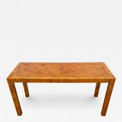 Milo Baughman Mid Century Modern Burl Parsons Console Table Sofa Table or Low Profile Desk - 3709400