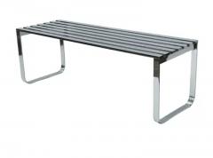 Milo Baughman Mid Century Modern Chrome Slat Bench or Coffee Table Milo Baughman - 3562200