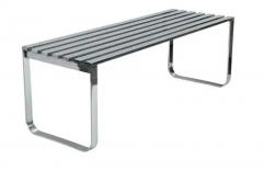 Milo Baughman Mid Century Modern Chrome Slat Bench or Coffee Table Milo Baughman - 3562231