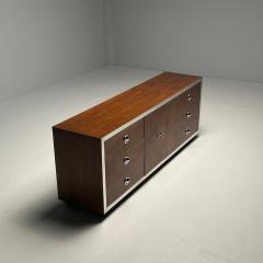 Milo Baughman Mid Century Modern Dresser Sideboard by Milo Baughman Chrome Walnut - 3385598