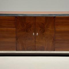 Milo Baughman Mid Century Modern Dresser Sideboard by Milo Baughman Chrome Walnut - 3385601