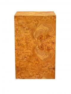 Milo Baughman Mid Century Modern Olive Burl Pedestal or Side Table after Milo Baughman - 4324711