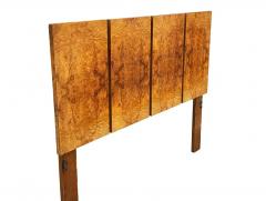 Milo Baughman Mid Century Modern Olive Burl Wood Queen Sized Headboard after Milo Baughman - 2851706