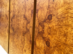 Milo Baughman Mid Century Modern Olive Burl Wood Queen Sized Headboard after Milo Baughman - 2851791