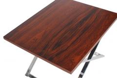 Milo Baughman Mid Century Modern Rosewood and Chrome Table Set Attributed to Milo Baughman - 2454011