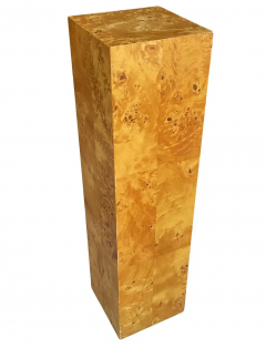 Milo Baughman Mid Century Modern Tall Burl Pedestal by Milo Baughman - 2721344