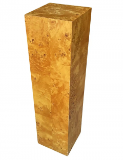 Milo Baughman Mid Century Modern Tall Burl Pedestal by Milo Baughman - 2721345