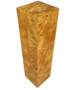 Milo Baughman Mid Century Modern Tall Burl Pedestal by Milo Baughman - 2721346