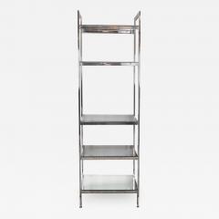 Milo Baughman Mid Century Modernist Chrome Smoked Glass and Mirror tag re by Milo Baughman - 1509327