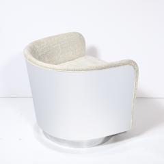 Milo Baughman Mid Century Modernist Chrome Upholstered Swivel Club Chair by Milo Baughman - 4653779
