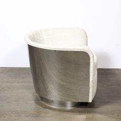 Milo Baughman Mid Century Modernist Chrome Upholstered Swivel Club Chair by Milo Baughman - 4653805